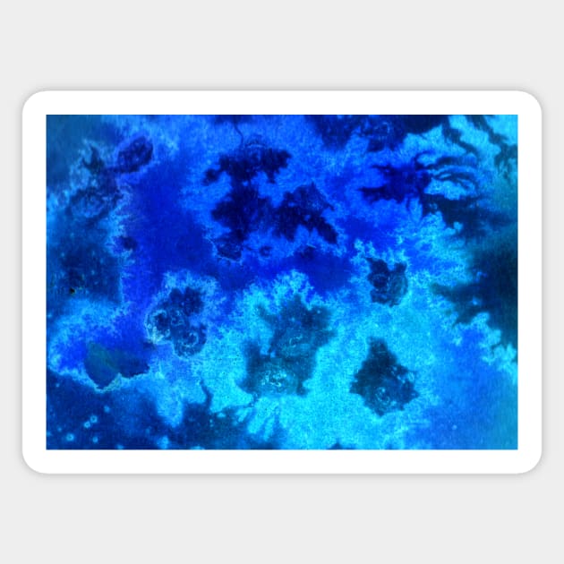 Abstract Blue Ocean Aerial Sticker by ZeichenbloQ